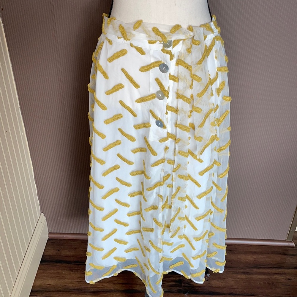 Daniel rainn cream/green skirt size large